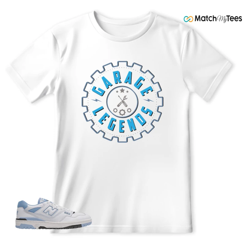 NEW BALANCE 550 CAROLINA BLUE SNEAKER Matching Tees t-shirt