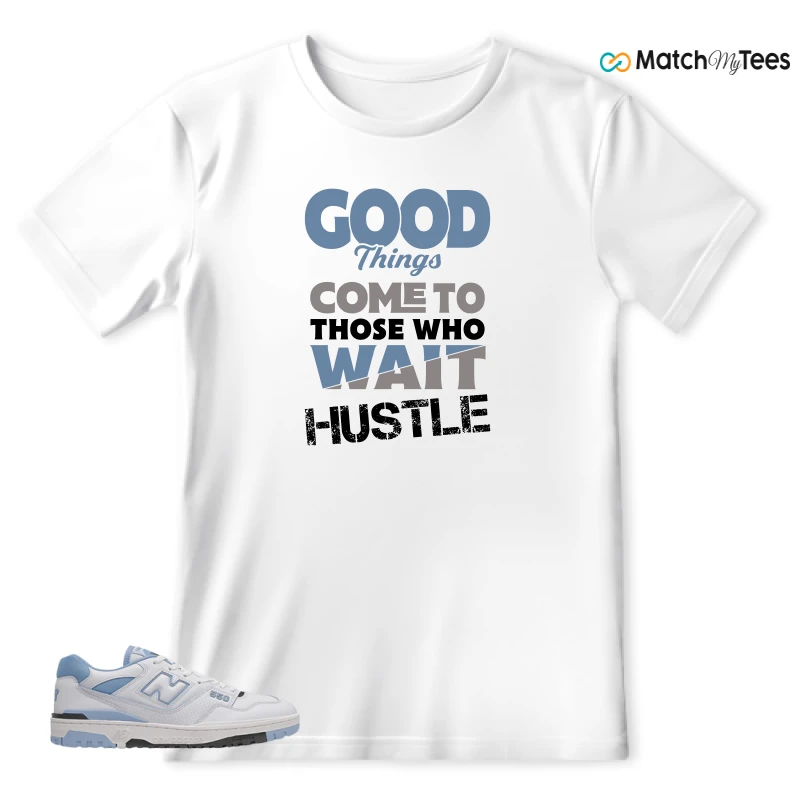 NEW BALANCE 550 CAROLINA BLUE SNEAKER Matching Tees t-shirt