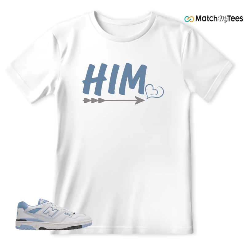 NEW BALANCE 550 CAROLINA BLUE SNEAKER Matching Tees t-shirt