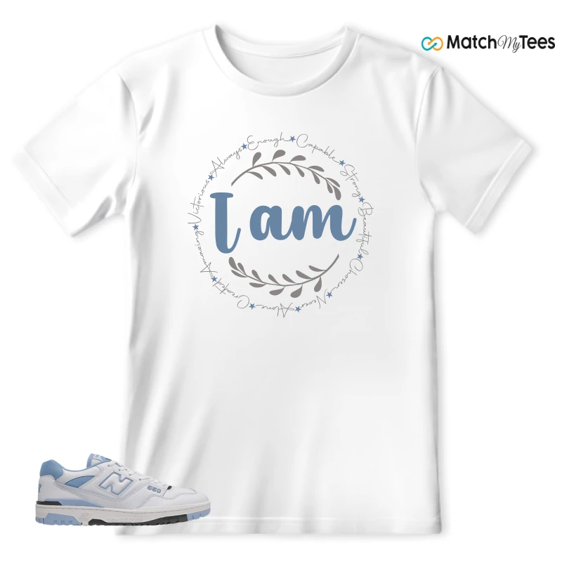 NEW BALANCE 550 CAROLINA BLUE SNEAKER Matching Tees t-shirt