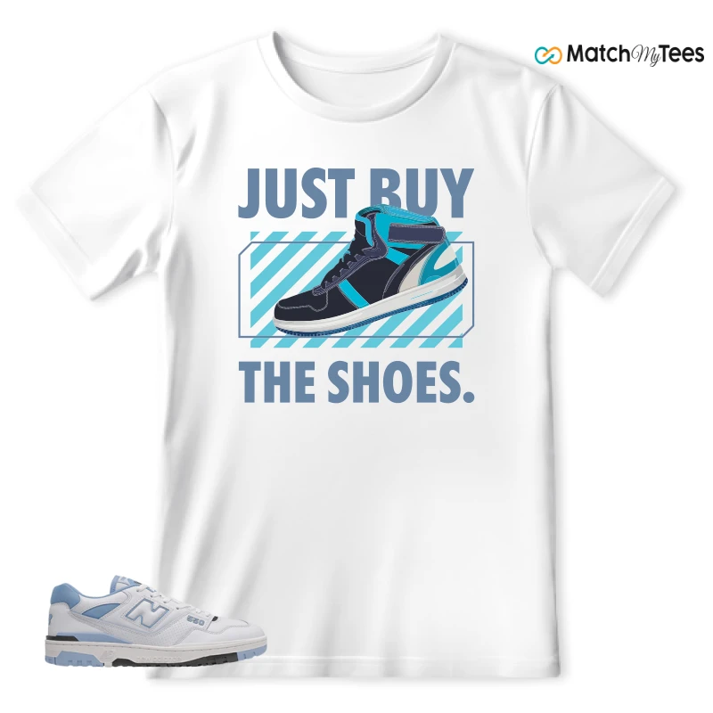 NEW BALANCE 550 CAROLINA BLUE SNEAKER Matching Tees t-shirt