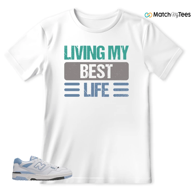 NEW BALANCE 550 CAROLINA BLUE SNEAKER Matching Tees t-shirt