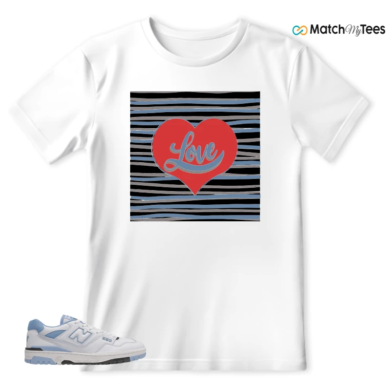 NEW BALANCE 550 CAROLINA BLUE SNEAKER Matching Tees t-shirt