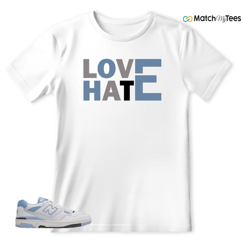 NEW BALANCE 550 CAROLINA BLUE SNEAKER Matching Tees t-shirt