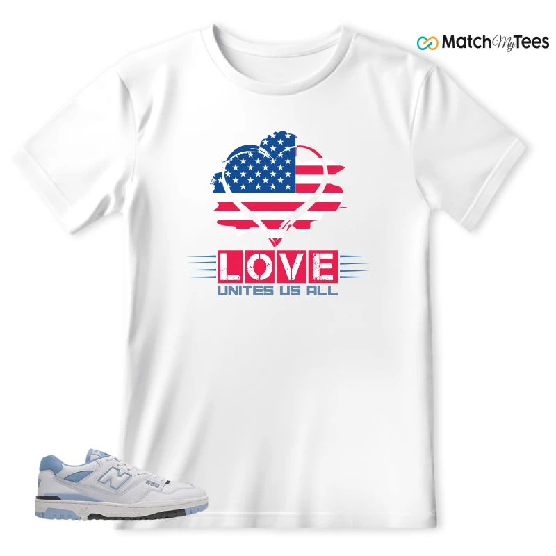 NEW BALANCE 550 CAROLINA BLUE SNEAKER Matching Tees t-shirt