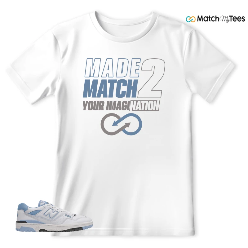 NEW BALANCE 550 CAROLINA BLUE SNEAKER Matching Tees t-shirt