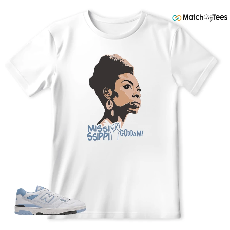 NEW BALANCE 550 CAROLINA BLUE SNEAKER Matching Tees t-shirt