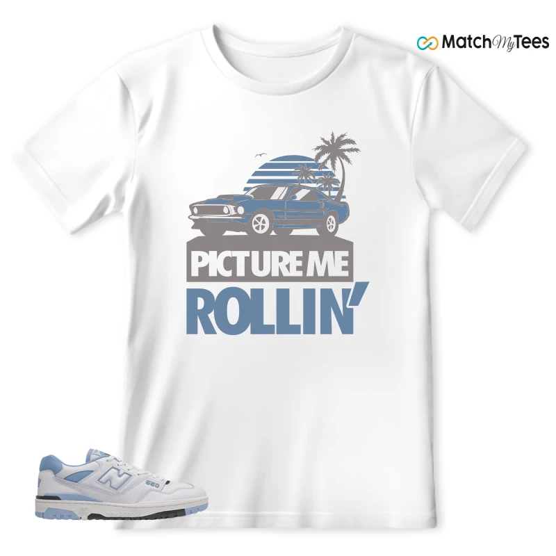 NEW BALANCE 550 CAROLINA BLUE SNEAKER Matching Tees t-shirt