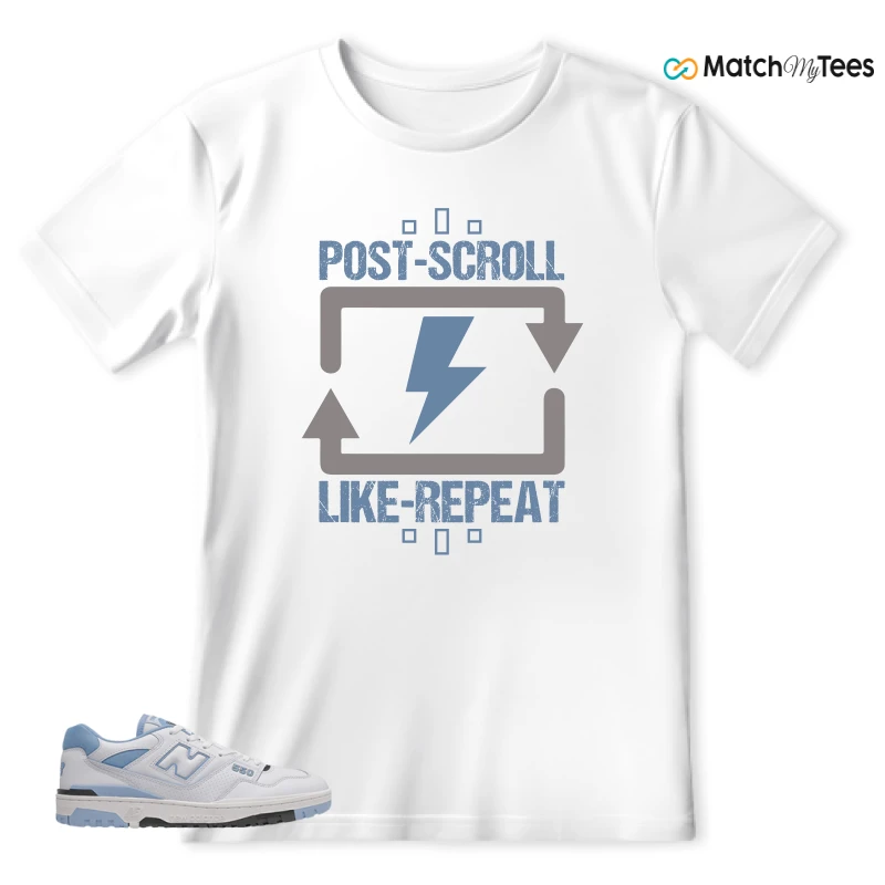 NEW BALANCE 550 CAROLINA BLUE SNEAKER Matching Tees t-shirt