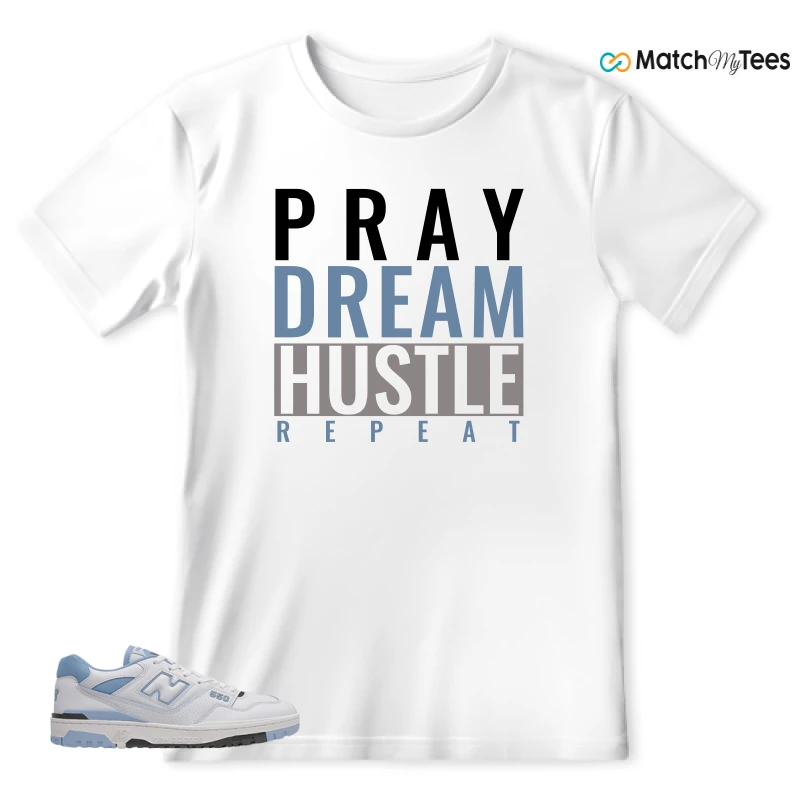 NEW BALANCE 550 CAROLINA BLUE SNEAKER Matching Tees t-shirt
