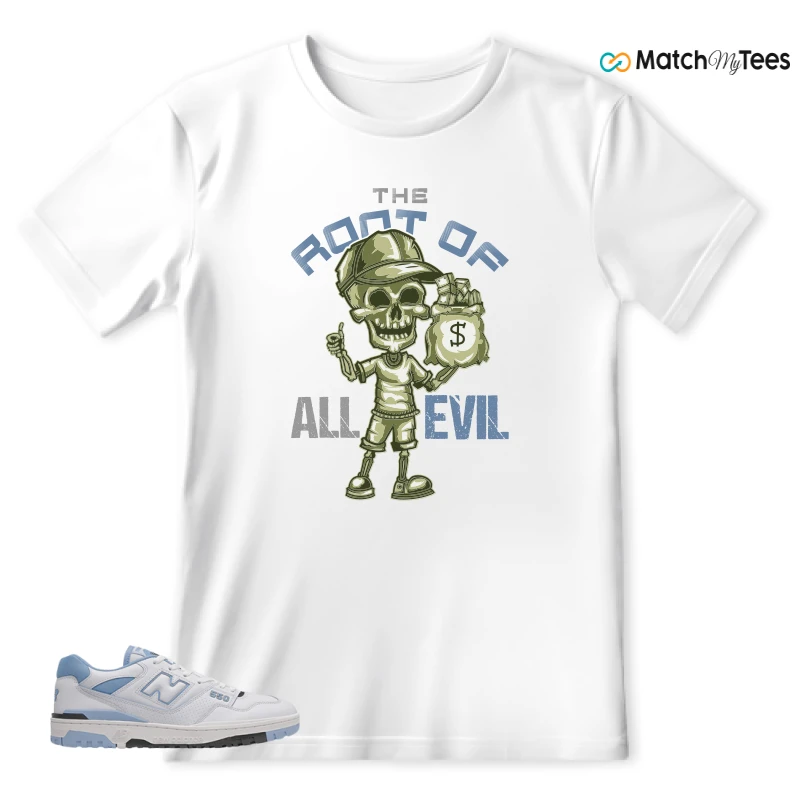 NEW BALANCE 550 CAROLINA BLUE SNEAKER Matching Tees t-shirt