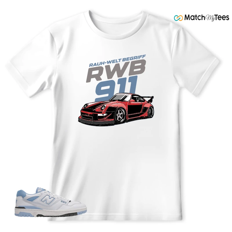 NEW BALANCE 550 CAROLINA BLUE SNEAKER Matching Tees T-shirt for Men