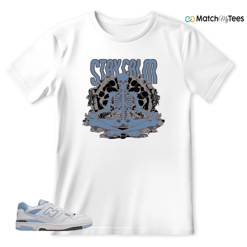 NEW BALANCE 550 CAROLINA BLUE SNEAKER Matching Tees t-shirt