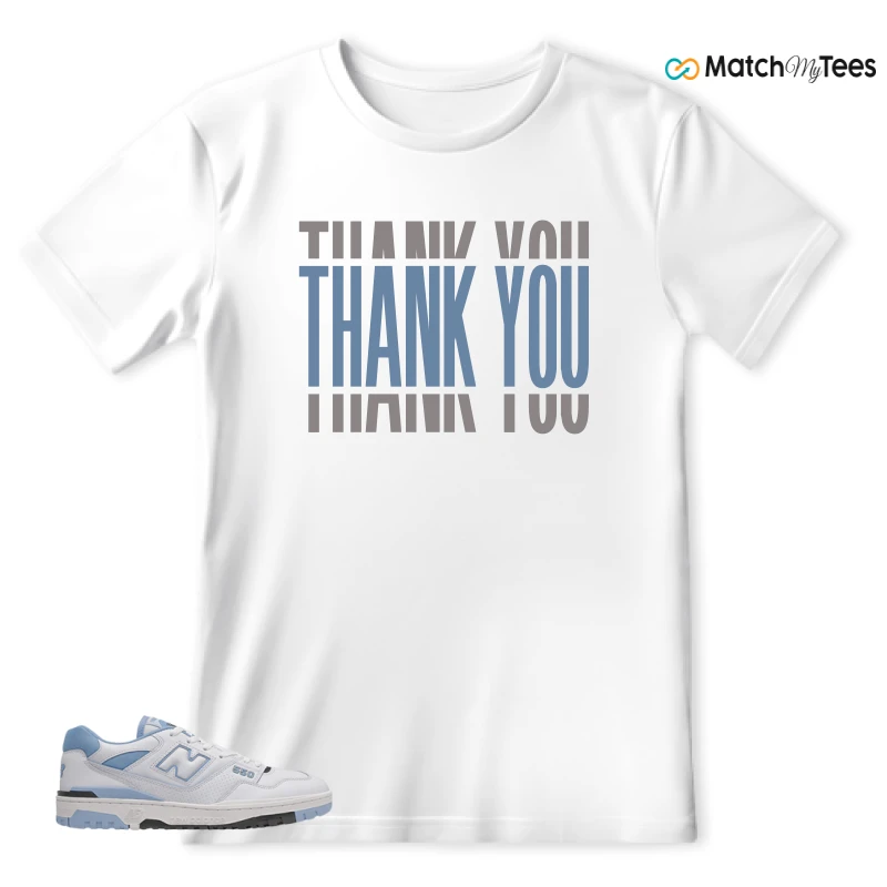 NEW BALANCE 550 CAROLINA BLUE SNEAKER Matching Tees t-shirt