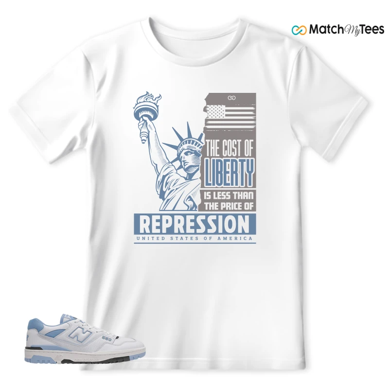 NEW BALANCE 550 CAROLINA BLUE SNEAKER Matching Tees t-shirt