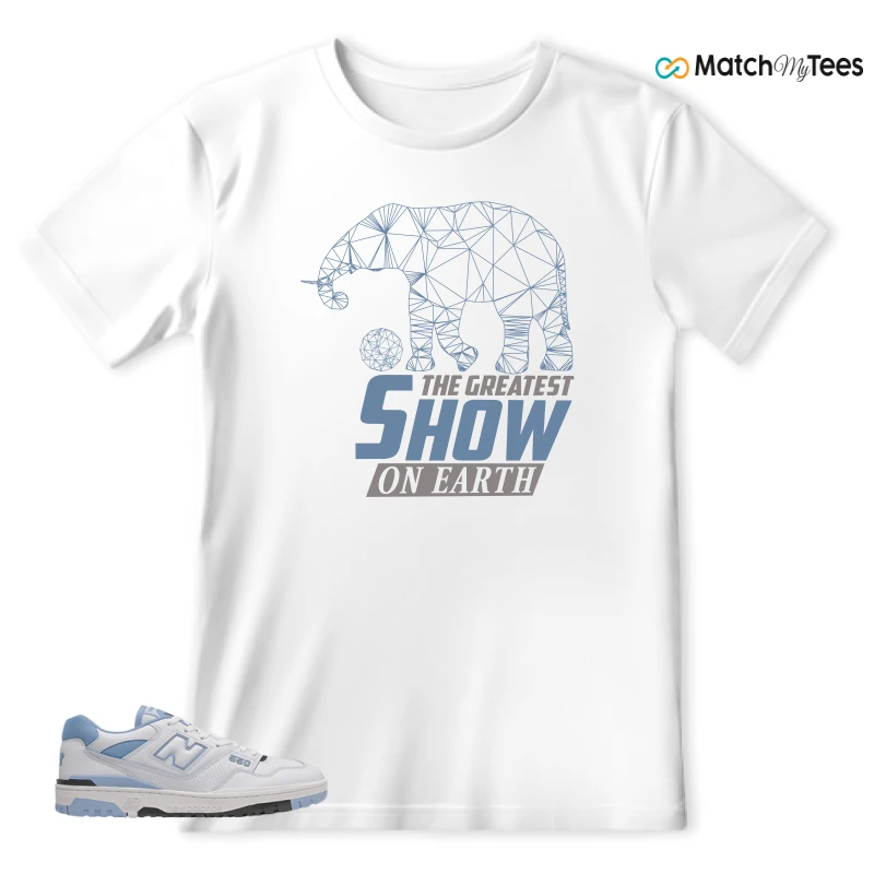 NEW BALANCE 550 CAROLINA BLUE SNEAKER Matching Tees t-shirt