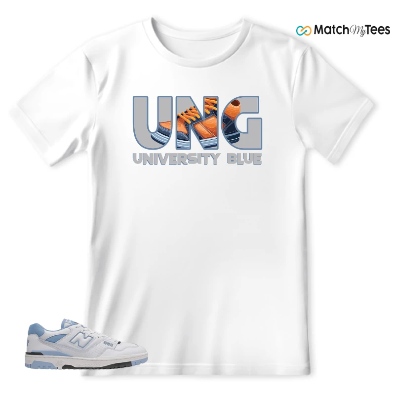 NEW BALANCE 550 CAROLINA BLUE SNEAKER Matching Tees t-shirt