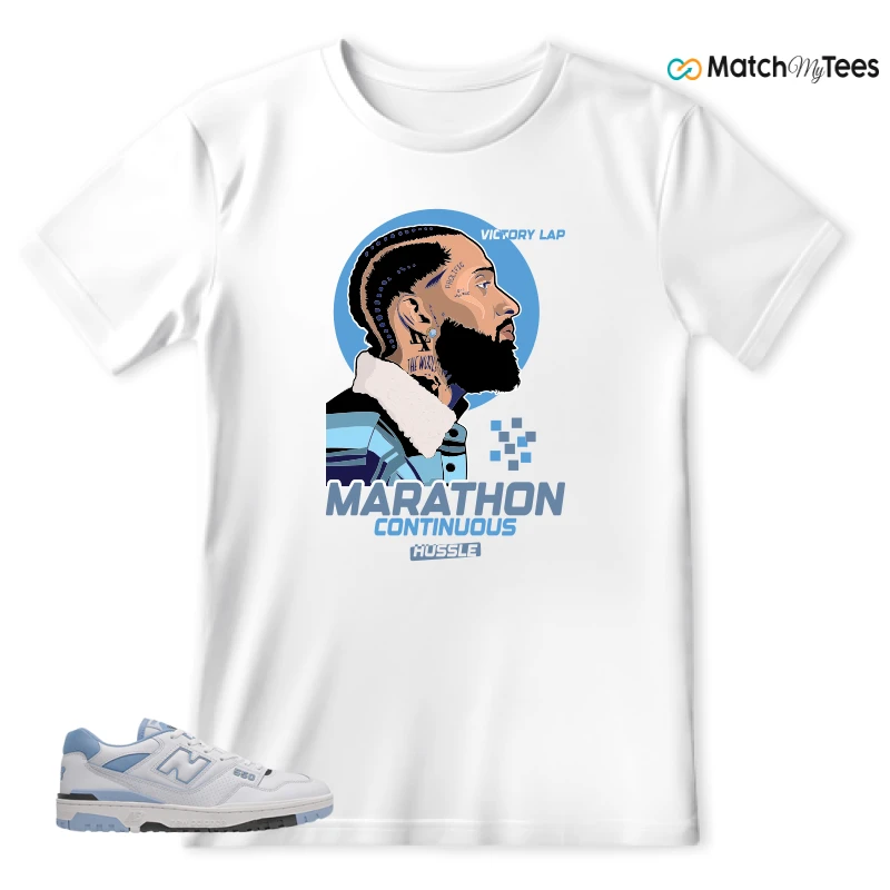 NEW BALANCE 550 CAROLINA BLUE SNEAKER Matching Tees t-shirt