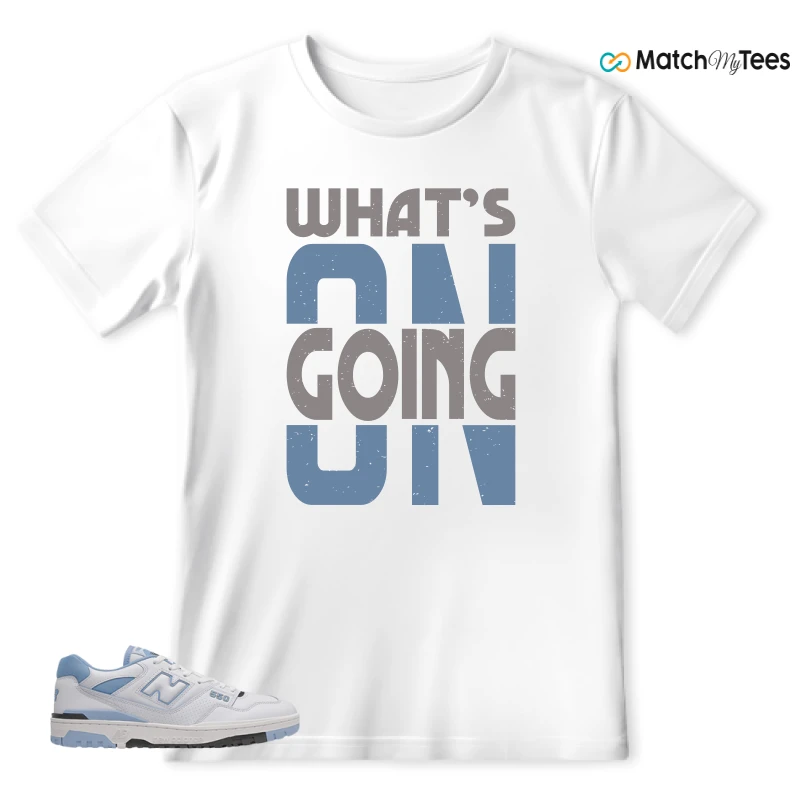 NEW BALANCE 550 CAROLINA BLUE SNEAKER Matching Tees t-shirt