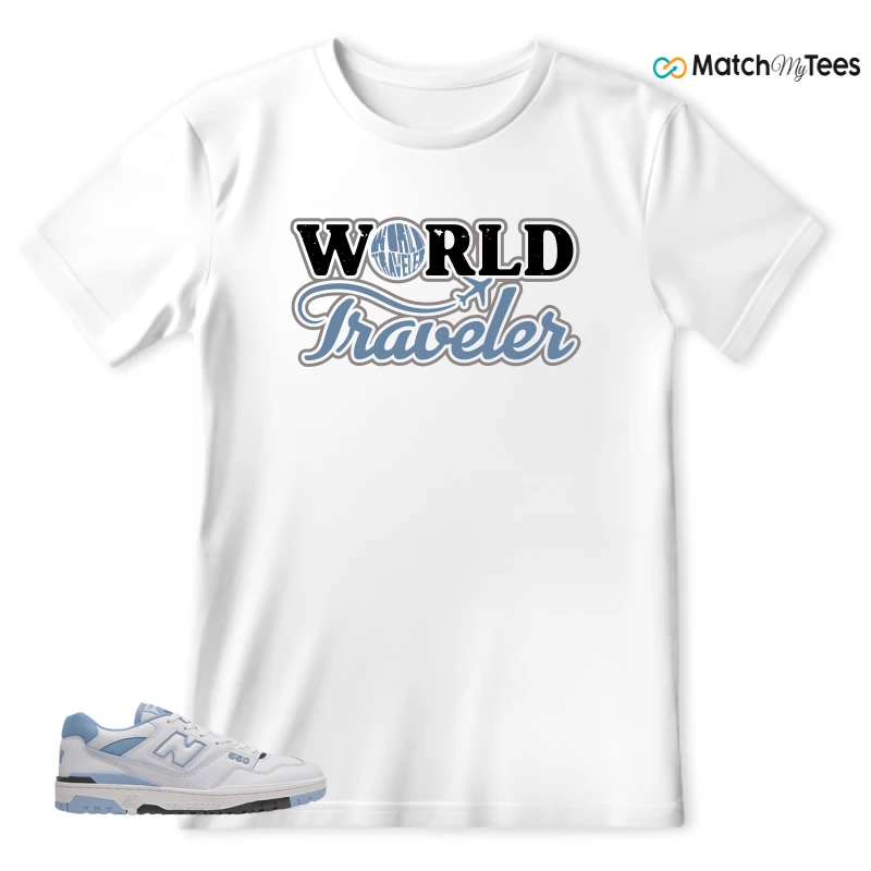 NEW BALANCE 550 CAROLINA BLUE SNEAKER Matching Tees t-shirt