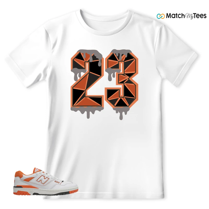 NEW BALANCE 550 IN BURNT ORANGE SNEAKER Matching Tees t-shirt