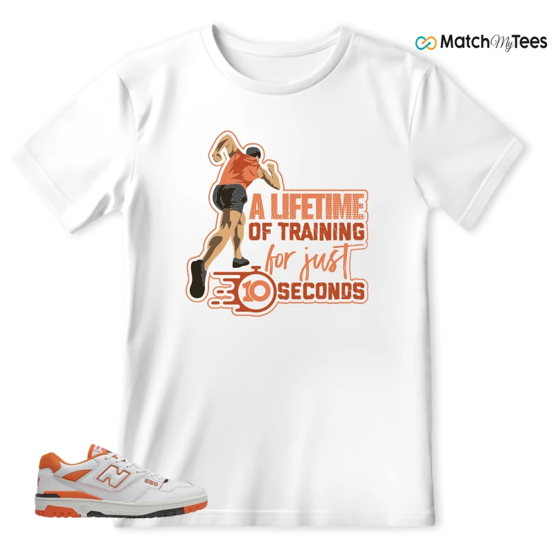 NEW BALANCE 550 IN BURNT ORANGE SNEAKER Matching Tees t-shirt