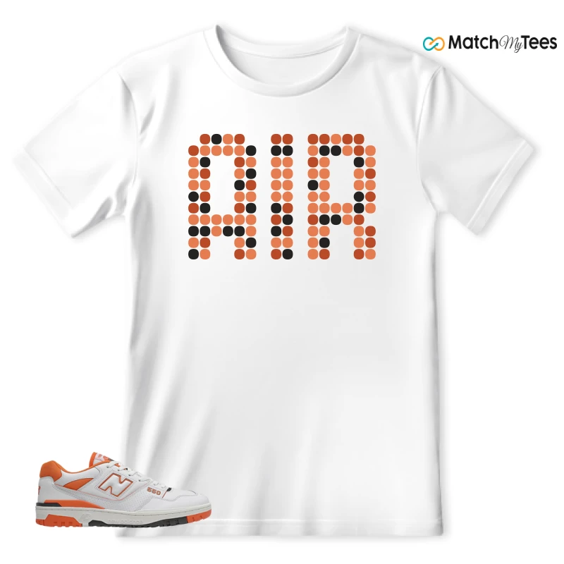 NEW BALANCE 550 IN BURNT ORANGE SNEAKER Matching Tees t-shirt