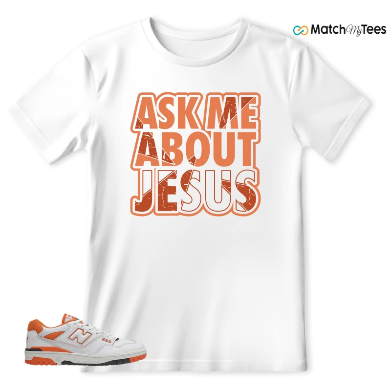 NEW BALANCE 550 IN BURNT ORANGE SNEAKER Matching Tees t-shirt