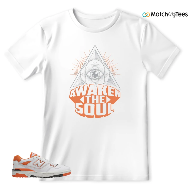 NEW BALANCE 550 IN BURNT ORANGE SNEAKER Matching Tees t-shirt