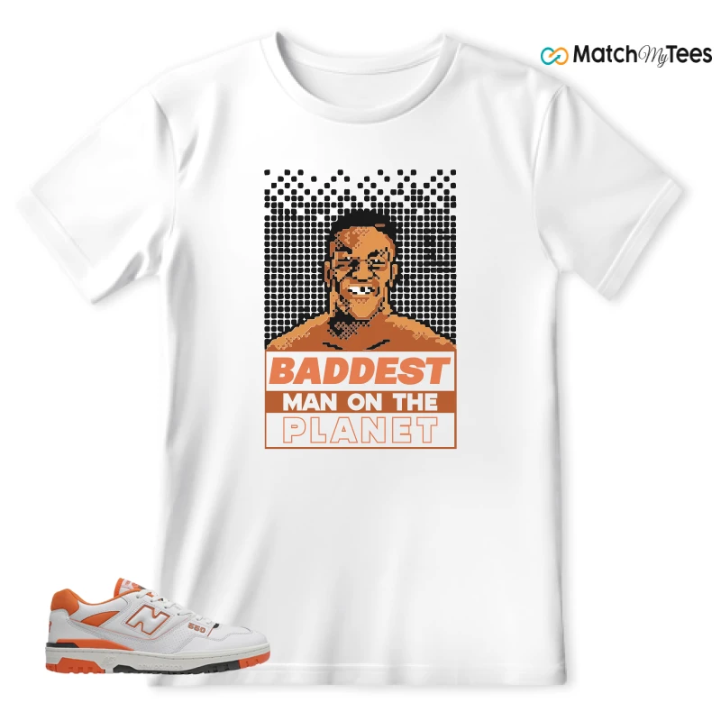 NEW BALANCE 550 IN BURNT ORANGE SNEAKER Matching Tees t-shirt