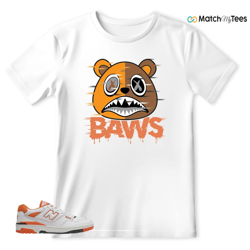 NEW BALANCE 550 IN BURNT ORANGE SNEAKER Matching Tees T-shirt for Men