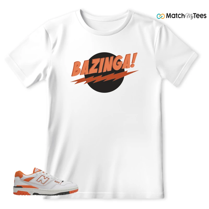 NEW BALANCE 550 IN BURNT ORANGE SNEAKER Matching Tees t-shirt