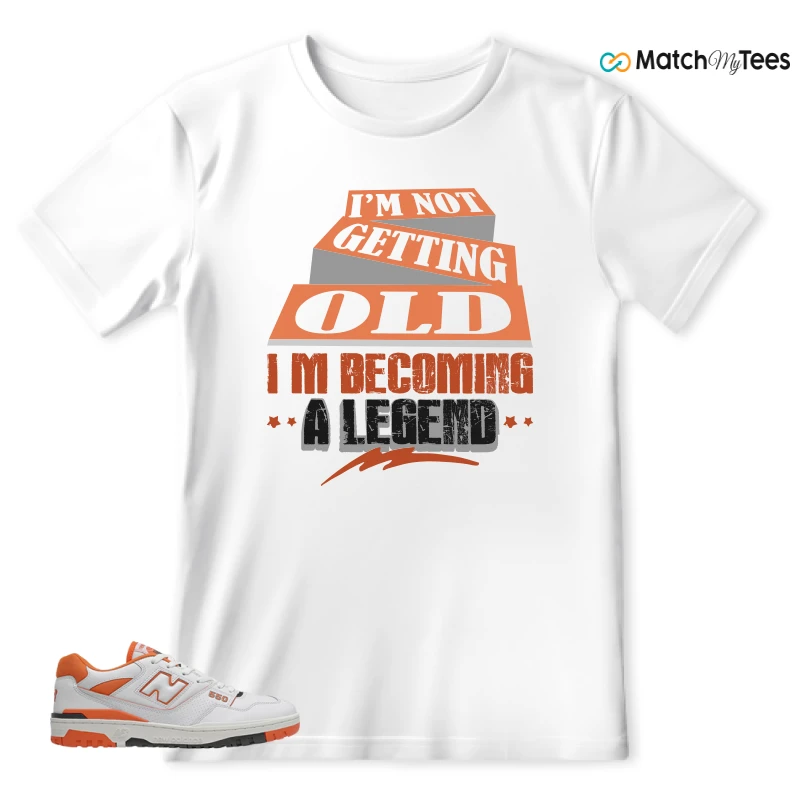 NEW BALANCE 550 IN BURNT ORANGE SNEAKER Matching Tees t-shirt