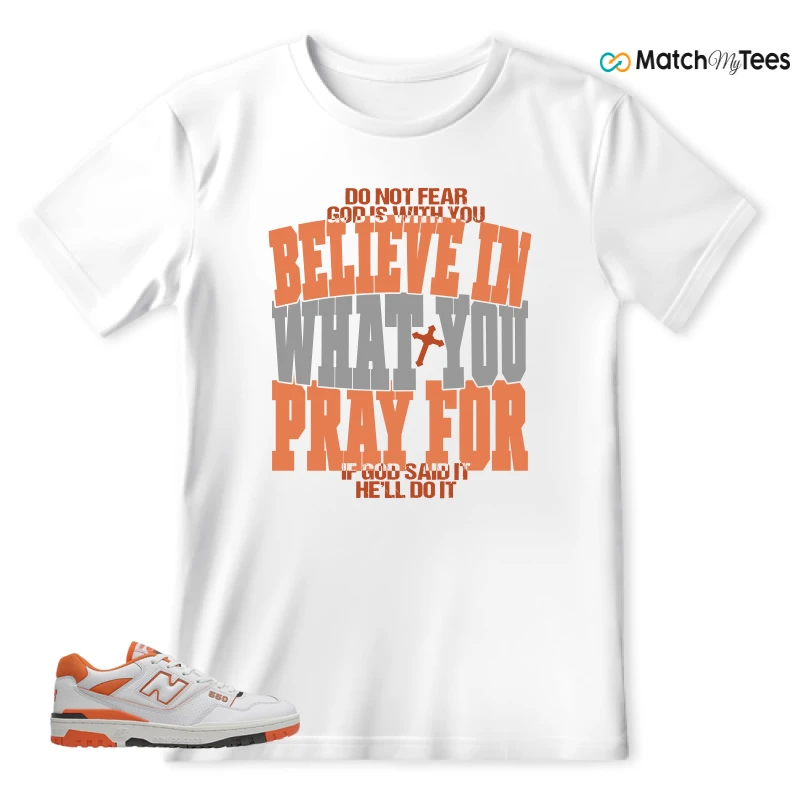 NEW BALANCE 550 IN BURNT ORANGE SNEAKER Matching Tees t-shirt