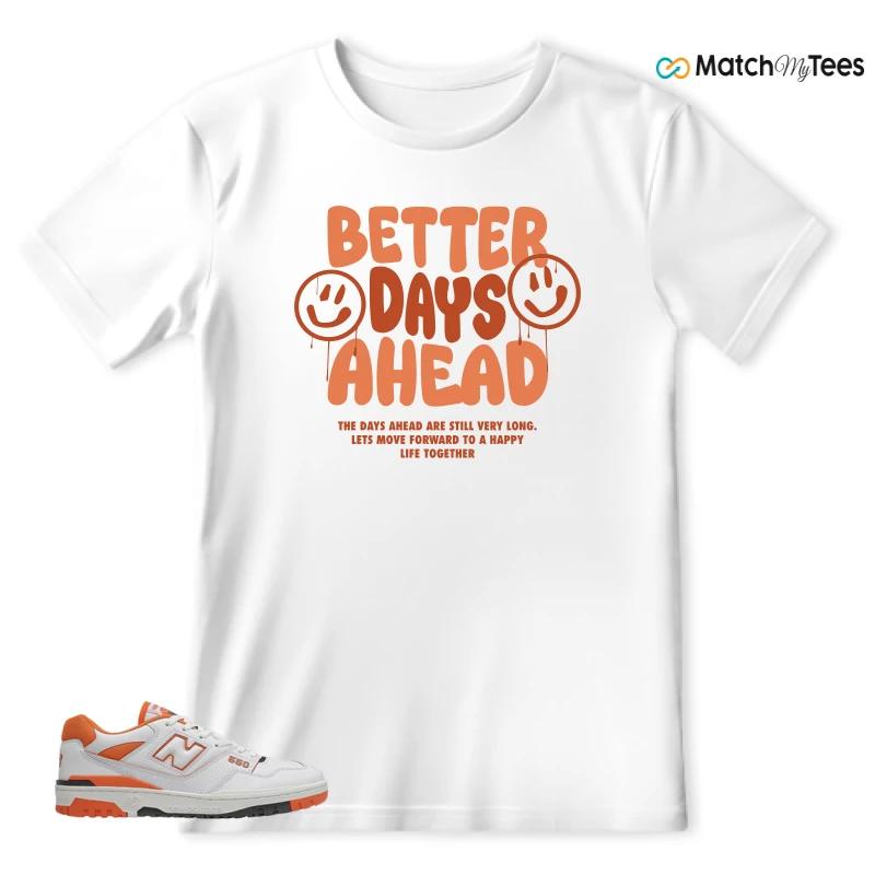 NEW BALANCE 550 IN BURNT ORANGE SNEAKER Matching Tees t-shirt