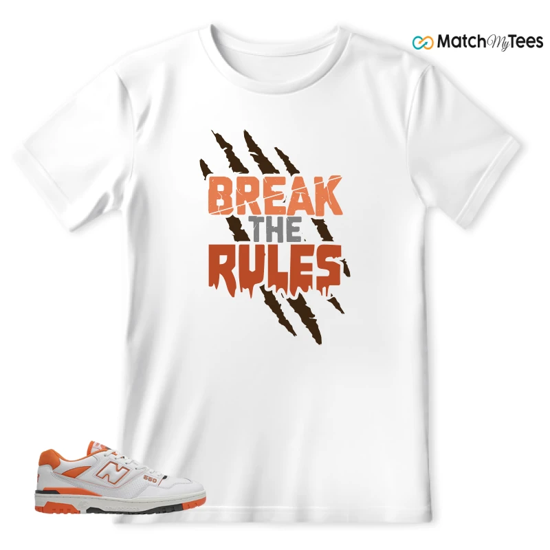 NEW BALANCE 550 IN BURNT ORANGE SNEAKER Matching Tees t-shirt