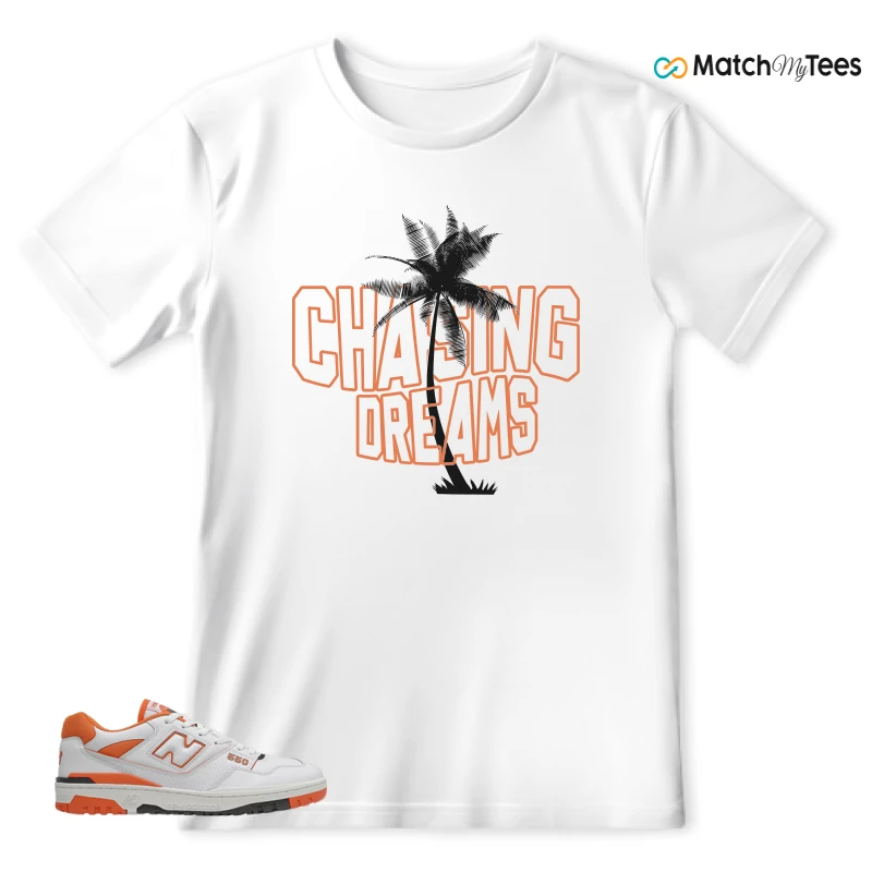 NEW BALANCE 550 IN BURNT ORANGE SNEAKER Matching Tees T-shirt for Men