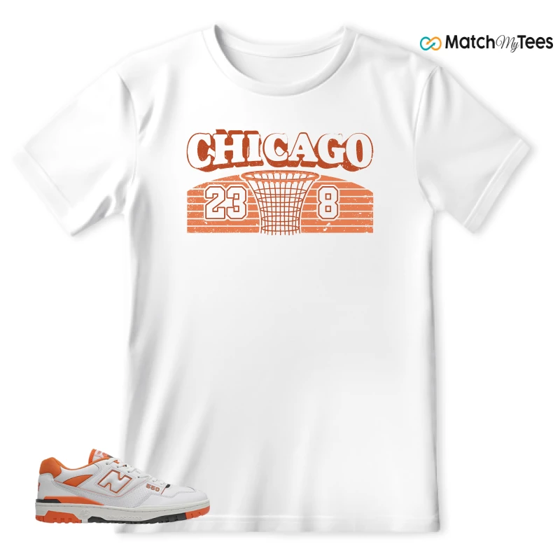 NEW BALANCE 550 IN BURNT ORANGE SNEAKER Matching Tees t-shirt
