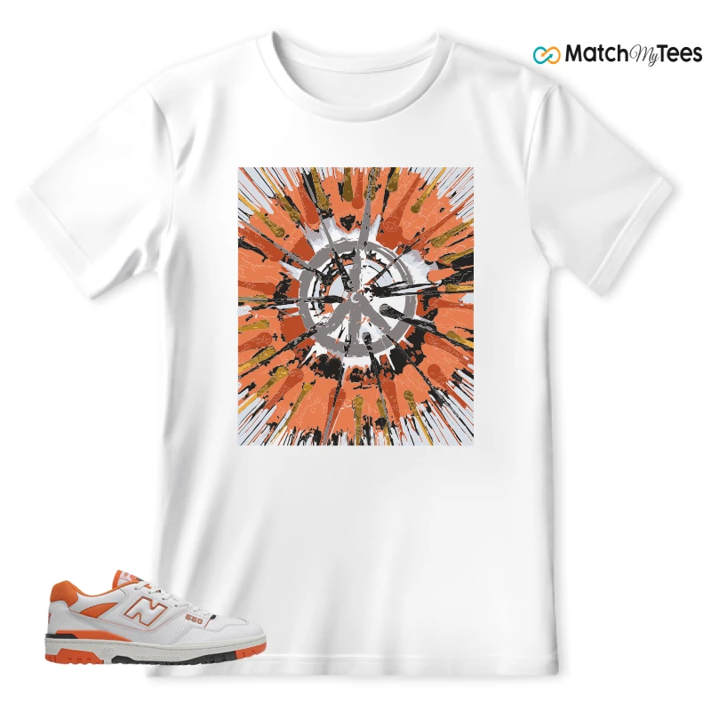 NEW BALANCE 550 IN BURNT ORANGE SNEAKER Matching Tees t-shirt