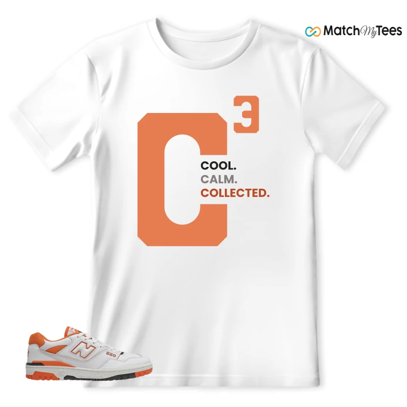 NEW BALANCE 550 IN BURNT ORANGE SNEAKER Matching Tees t-shirt