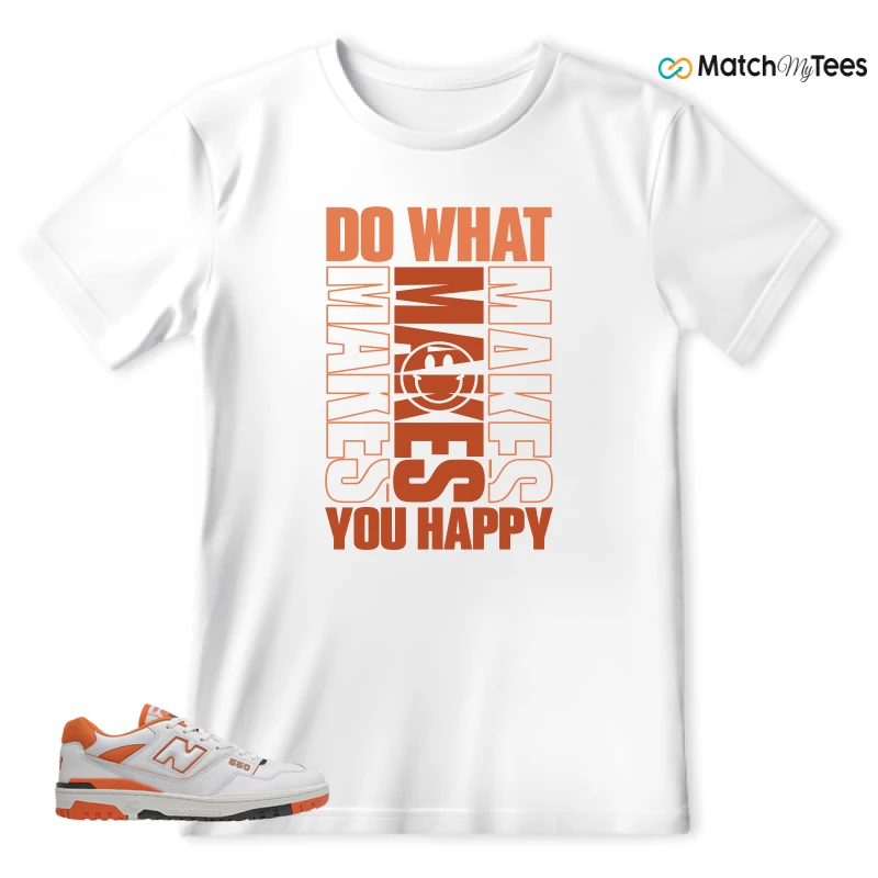 NEW BALANCE 550 IN BURNT ORANGE SNEAKER Matching Tees t-shirt