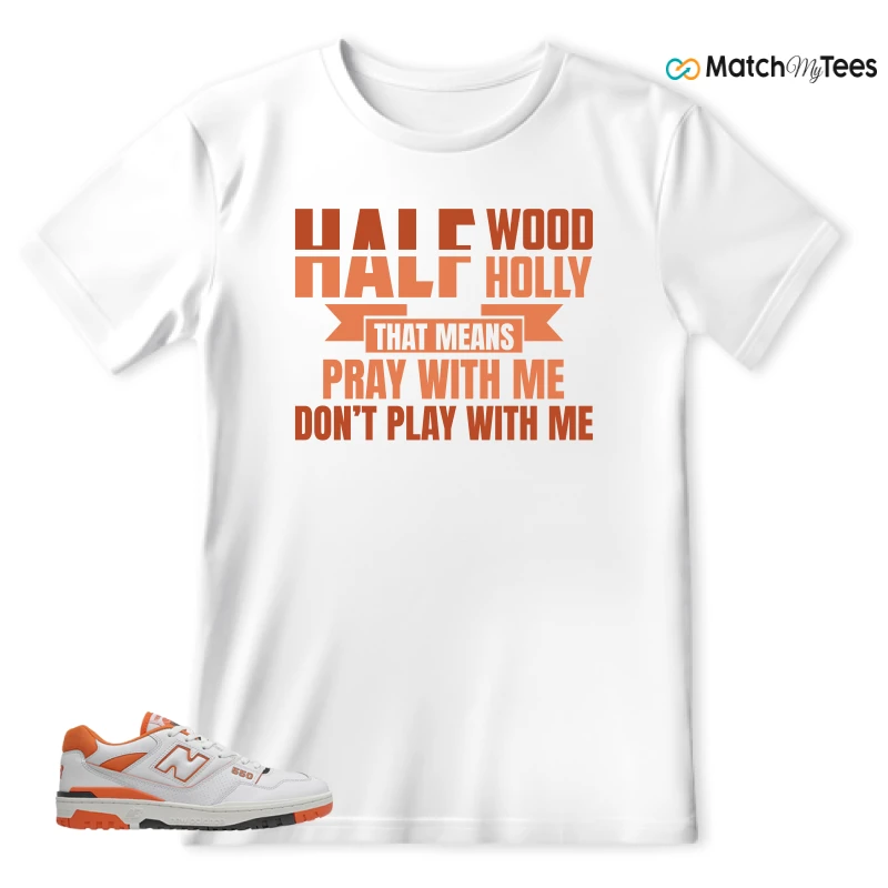 NEW BALANCE 550 IN BURNT ORANGE SNEAKER Matching Tees t-shirt