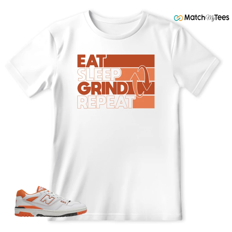 NEW BALANCE 550 IN BURNT ORANGE SNEAKER Matching Tees t-shirt