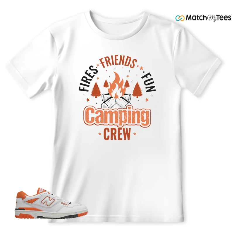NEW BALANCE 550 IN BURNT ORANGE SNEAKER Matching Tees t-shirt