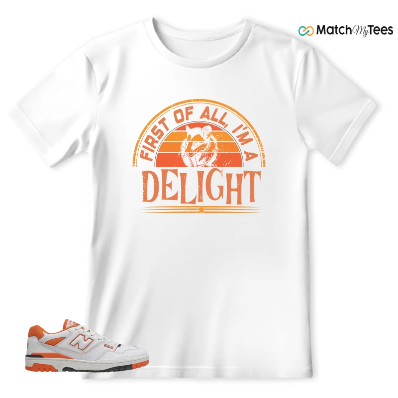 NEW BALANCE 550 IN BURNT ORANGE SNEAKER Matching Tees t-shirt