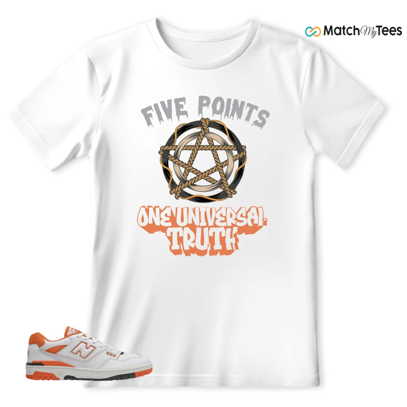 NEW BALANCE 550 IN BURNT ORANGE SNEAKER Matching Tees t-shirt