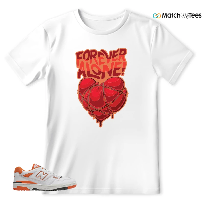 NEW BALANCE 550 IN BURNT ORANGE SNEAKER Matching Tees t-shirt