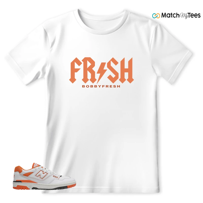NEW BALANCE 550 IN BURNT ORANGE SNEAKER Matching Tees t-shirt