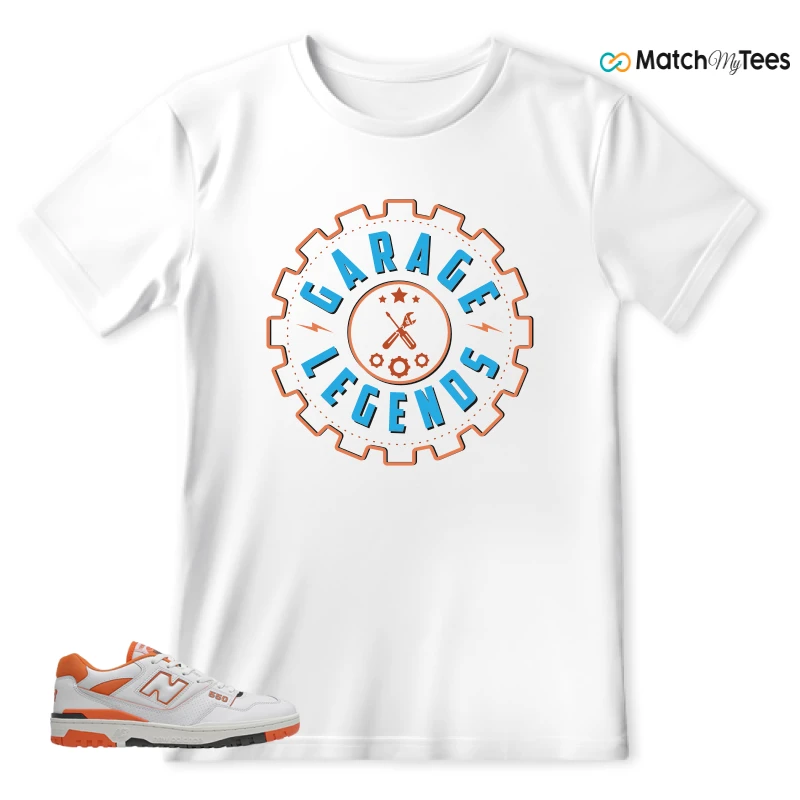 NEW BALANCE 550 IN BURNT ORANGE SNEAKER Matching Tees t-shirt