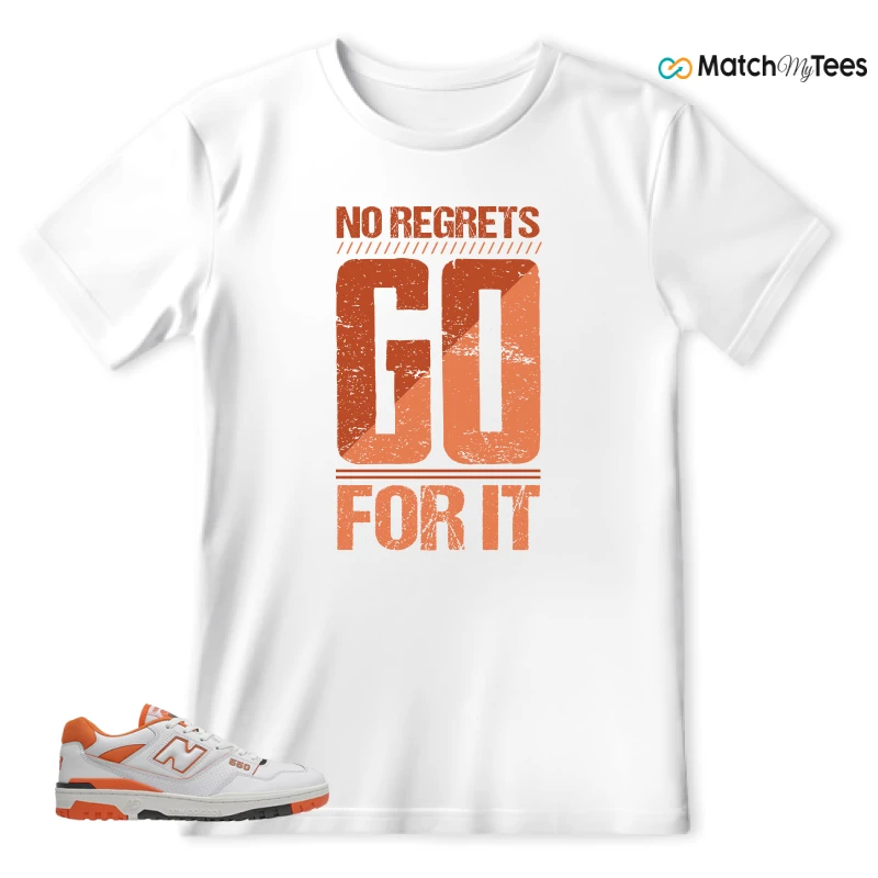 NEW BALANCE 550 IN BURNT ORANGE SNEAKER Matching Tees t-shirt